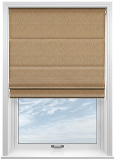 Genoa Faux Silk (Blackout), Gold Shimmer - Motorised Roman Blind